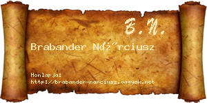 Brabander Nárciusz névjegykártya